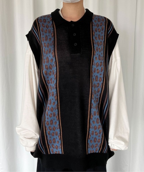 sedacle（セダクル）の「レオパードポロニットベスト（ベスト）」 - WEAR