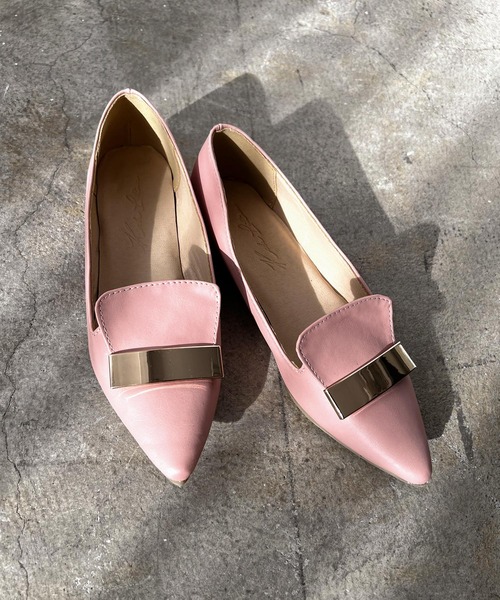 KOBE LETTUCE(コウベレタス)の「プレートモチーフパンプス(パンプス・レディース・ピンク/ベージュ/ブラック/アイボリー・LL/M/L/S)」の4枚目の写真