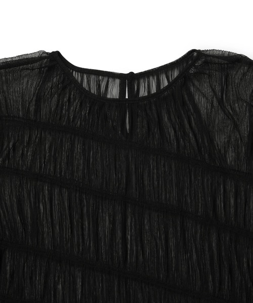 M TO R（ムウトアール）の「［BLOUSE］SHIRRED TULLE BLOUSE（シャツ/ブラウス・レディース・ブラック/ピンク/イエロー/モスグリーン・FREE）」の18枚目の写真