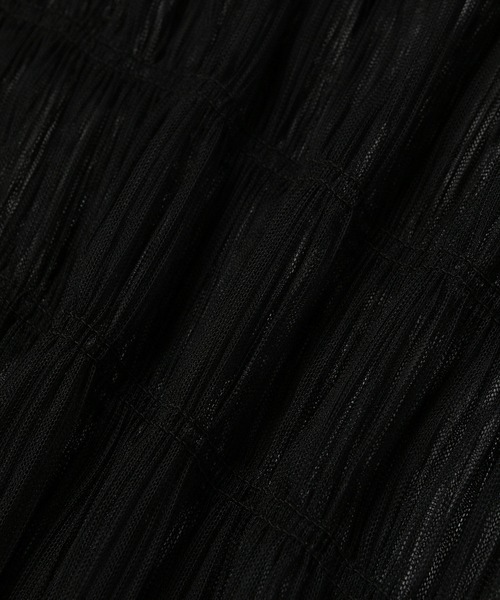 M TO R（ムウトアール）の「［BLOUSE］SHIRRED TULLE BLOUSE（シャツ/ブラウス・レディース・ブラック/ピンク/イエロー/モスグリーン・FREE）」の11枚目の写真