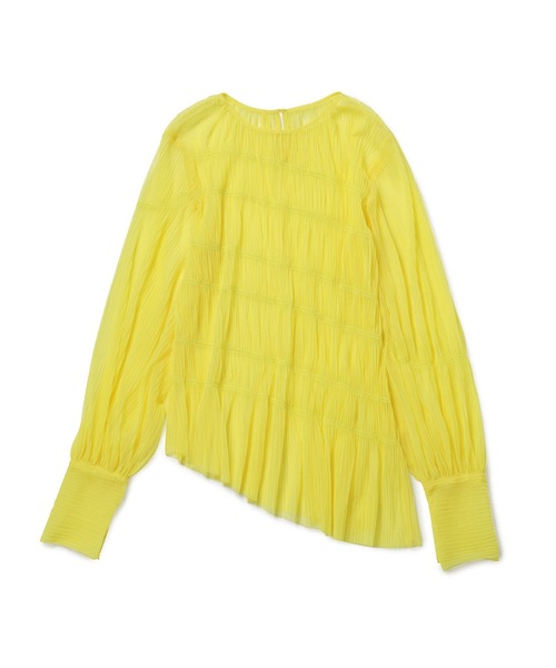 M TO R（ムウトアール）の「［BLOUSE］SHIRRED TULLE BLOUSE（シャツ/ブラウス・レディース・ブラック/ピンク/イエロー/モスグリーン・FREE）」の8枚目の写真