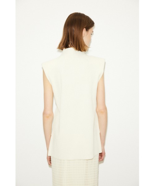 THROW by SLY（スローバイスライ）の「THROW PADDED H/N RIB TOPS パデッド ハイネック リブ トップス ドライタッチ スタンドネック セットアップ可能（Tシャツ/カットソー・レディース・ブラック/ライトブルー/アイボリー・FREE）」の14枚目の写真