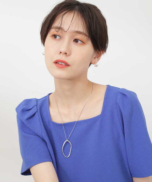 N.（N. Natural Beauty Basic）（エヌエヌナチュラルビューティーベーシック）の「オーバルポイントロングネックレス（ネックレス・レディース・シルバー/ゴールド・FREE）」の7枚目の写真