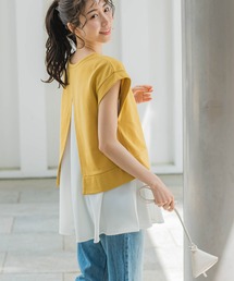 VICKY | 【1枚で簡単オシャレ!】切り替えレイヤードトップス《洗濯機で洗える》(Tシャツ/カットソー)