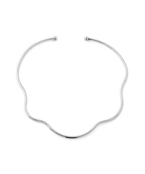 ANEMONE（アネモネ）の「ウェーブラインメタルチョーカー（ネックレス・レディース・シルバー/ゴールド・FREE）」の3枚目の写真