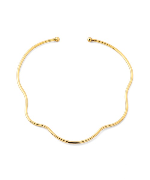 ANEMONE（アネモネ）の「ウェーブラインメタルチョーカー（ネックレス・レディース・シルバー/ゴールド・FREE）」の4枚目の写真