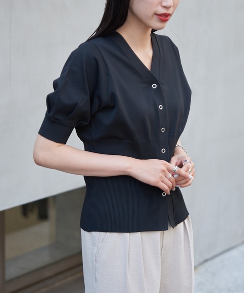 COLONY 2139（コロニートゥーワンスリーナイン）の「エステルヤーンコルセットカーディガン（カーディガン/ボレロ・レディース・アイボリー/ブラック/ライム・FREE）」の4枚目の写真