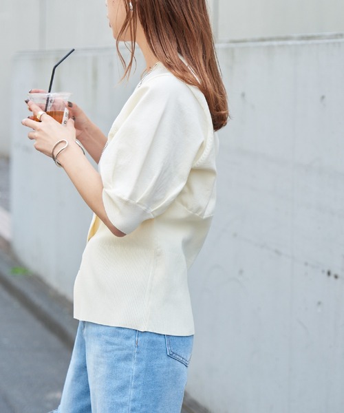 COLONY 2139（コロニートゥーワンスリーナイン）の「エステルヤーンコルセットカーディガン（カーディガン/ボレロ・レディース・アイボリー/ブラック/ライム・FREE）」の19枚目の写真