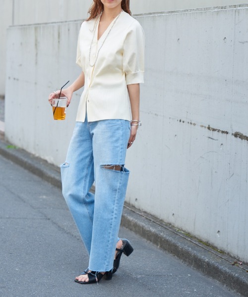 COLONY 2139（コロニートゥーワンスリーナイン）の「エステルヤーンコルセットカーディガン（カーディガン/ボレロ・レディース・アイボリー/ブラック/ライム・FREE）」の21枚目の写真