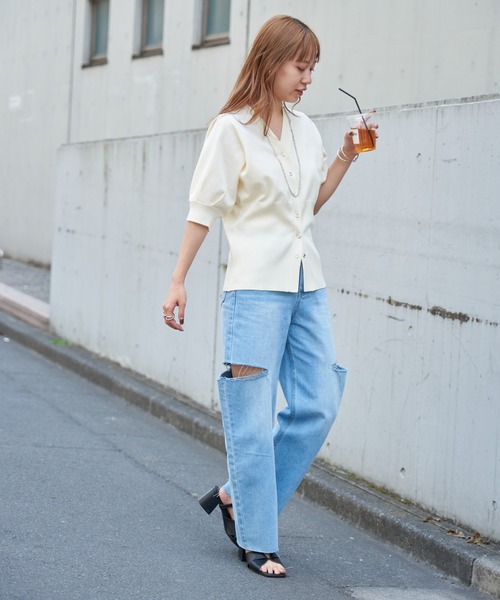 COLONY 2139（コロニートゥーワンスリーナイン）の「エステルヤーンコルセットカーディガン（カーディガン/ボレロ・レディース・アイボリー/ブラック/ライム・FREE）」の22枚目の写真