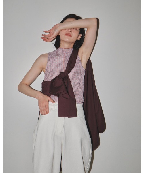 TODAYFUL（トゥデイフル）の「シャーリングチェックトップス（Tシャツ 