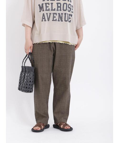 Samansa Mos2（サマンサ モスモス）の「【クールコットン】柄アソートテーパードパンツ（その他パンツ・レディース・カーキ/モカ/ベージュ/チャコールグレー/ブラック/イエロー・F）」の3枚目の写真