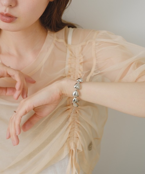 Kastane（カスタネ）の「【fiw.】ハート連ブレス（ブレスレット・レディース・シルバー・FREE）」の3枚目の写真