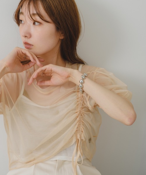 Kastane（カスタネ）の「【fiw.】ハート連ブレス（ブレスレット・レディース・シルバー・FREE）」の2枚目の写真