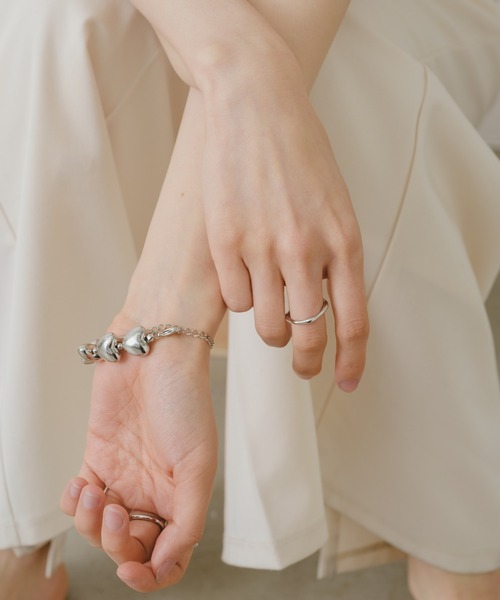 Kastane（カスタネ）の「【fiw.】ハート連ブレス（ブレスレット・レディース・シルバー・FREE）」の5枚目の写真