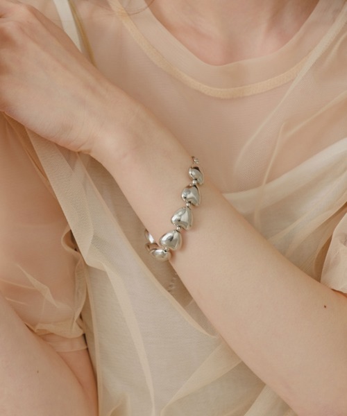 Kastane（カスタネ）の「【fiw.】ハート連ブレス（ブレスレット・レディース・シルバー・FREE）」の8枚目の写真