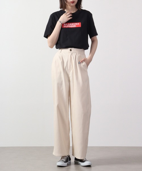 FUNALIVE(ファンアライブ)の「リラックマ アウトドア Tシャツ 半袖(Tシャツ/カットソー・レディース・ネイビー/ホワイト/ブラック/カーキ/ホワイト系その他/杢グレー・M/L/LL)」の16枚目の写真