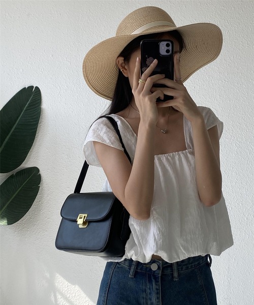 LA VORAGINE(ラ ヴォラジネ)の「2wayスクエアショルダーバッグ メッセンジャーバッグ(メッセンジャーバッグ・レディース・ブラック/ダークブラウン/ホワイト/ブラウン・FREE)」の12枚目の写真