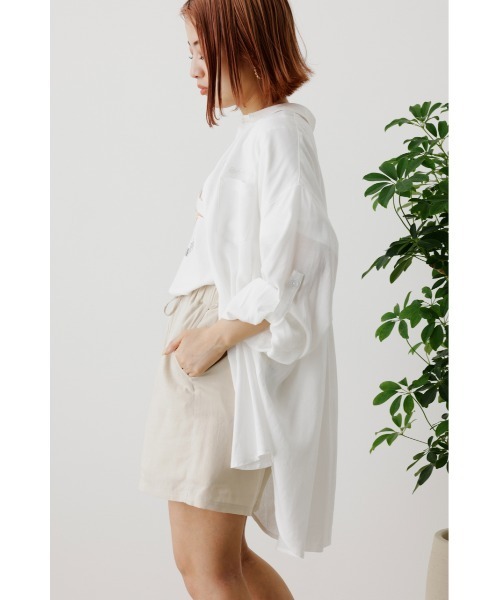 RODEO CROWNS WIDE BOWL（ロデオクラウンズワイドボウル）の「Cool リネンルーズシャツ（シャツ/ブラウス・レディース・ピンク/オフホワイト/イエロー/ライトベージュ・FREE）」の22枚目の写真