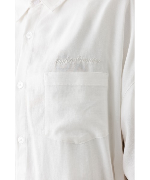 RODEO CROWNS WIDE BOWL（ロデオクラウンズワイドボウル）の「Cool リネンルーズシャツ（シャツ/ブラウス・レディース・ピンク/オフホワイト/イエロー/ライトベージュ・FREE）」の5枚目の写真