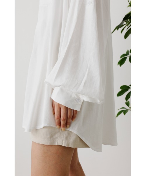 RODEO CROWNS WIDE BOWL（ロデオクラウンズワイドボウル）の「Cool リネンルーズシャツ（シャツ/ブラウス・レディース・ピンク/オフホワイト/イエロー/ライトベージュ・FREE）」の12枚目の写真