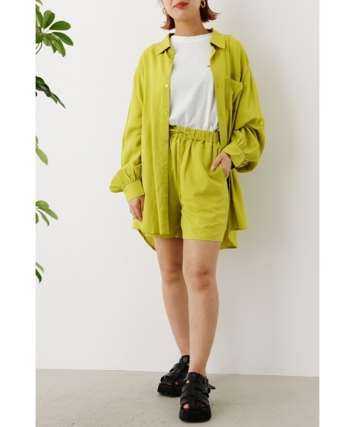 RODEO CROWNS WIDE BOWL（ロデオクラウンズワイドボウル）の「Cool リネンルーズシャツ（シャツ/ブラウス・レディース・ピンク/オフホワイト/イエロー/ライトベージュ・FREE）」の9枚目の写真