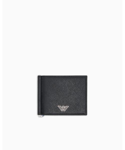 EMPORIO ARMANI(エンポリオアルマーニ)の「【エンポリオ アルマーニ】ASV コンパクトウォレット イーグルプレート付き(財布・メンズ・ブラック系その他・FREE)」の4枚目の写真