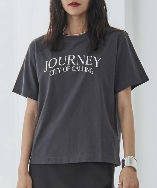 coen（コーエン）の「レタードロゴプリントTシャツ（Tシャツ/カットソー・レディース・ホワイト/ダークグレー・M/L）」の9枚目の写真