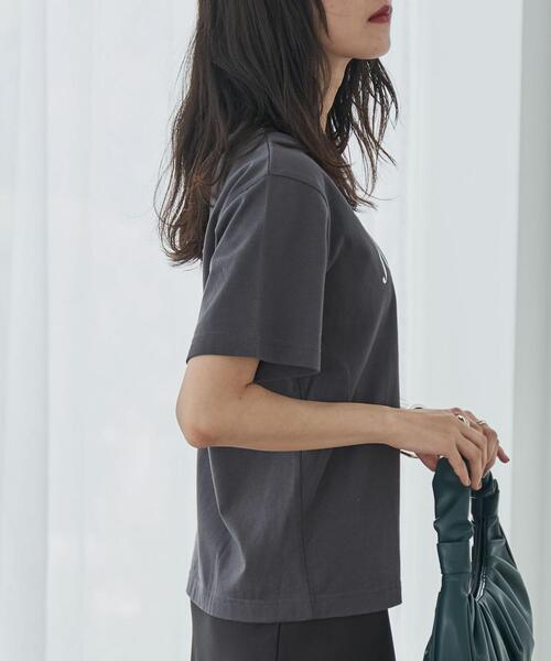 coen（コーエン）の「レタードロゴプリントTシャツ（Tシャツ/カットソー・レディース・ホワイト/ダークグレー・M/L）」の10枚目の写真