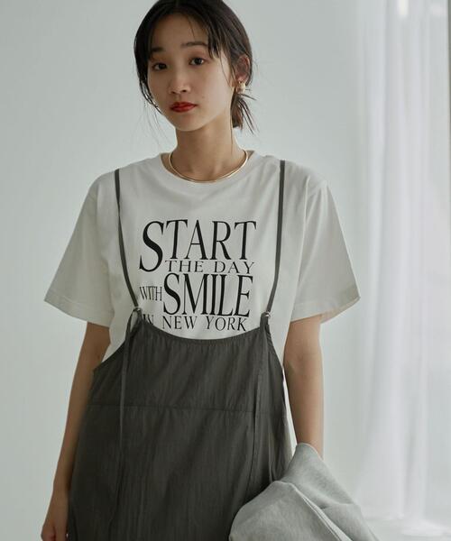 coen（コーエン）の「レタードロゴプリントTシャツ（Tシャツ/カットソー・レディース・ホワイト/ダークグレー・M/L）」の16枚目の写真