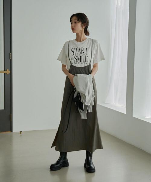 coen（コーエン）の「レタードロゴプリントTシャツ（Tシャツ/カットソー・レディース・ホワイト/ダークグレー・M/L）」の17枚目の写真