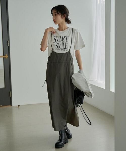 coen（コーエン）の「レタードロゴプリントTシャツ（Tシャツ/カットソー・レディース・ホワイト/ダークグレー・M/L）」の18枚目の写真