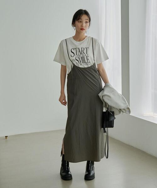 coen（コーエン）の「レタードロゴプリントTシャツ（Tシャツ/カットソー・レディース・ホワイト/ダークグレー・M/L）」の19枚目の写真