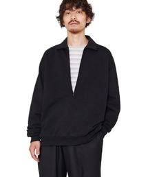 marka | marka / マーカ：HALF ZIP POLO - organic cotton knit fleece -：M23C-11CS01C[COR](スウェット)