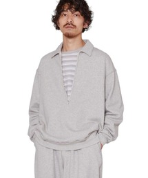 marka | marka / マーカ：HALF ZIP POLO - organic cotton knit fleece -：M23C-11CS01C[COR](スウェット)