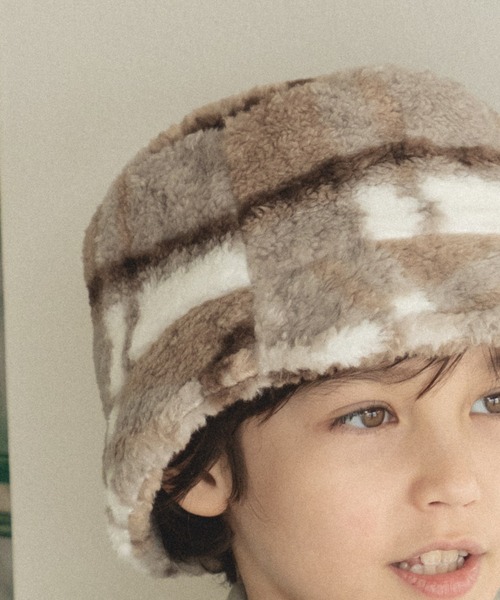 pairmanon(ペアマノン)の「素材いろいろ バケットハット(ハット・キッズ・ホワイト系その他/ライトブルー/ベージュ/アイボリー/ブラウン・FREE)」の18枚目の写真