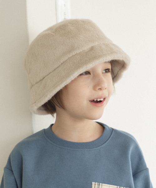 pairmanon(ペアマノン)の「素材いろいろ バケットハット(ハット・キッズ・ホワイト系その他/ライトブルー/ベージュ/アイボリー/ブラウン・FREE)」の11枚目の写真