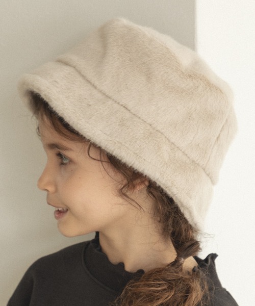 pairmanon(ペアマノン)の「素材いろいろ バケットハット(ハット・キッズ・ホワイト系その他/ライトブルー/ベージュ/アイボリー/ブラウン・FREE)」の7枚目の写真