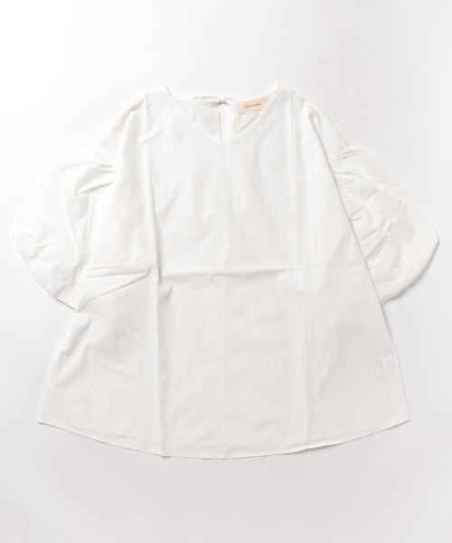 Mayree(メイリー)の「AURORIA/バックリボンVネックパフスリーブブラウス(シャツ/ブラウス・レディース・ピンク/ホワイト/ブラック/グレー/ライトベージュ・FREE)」の16枚目の写真