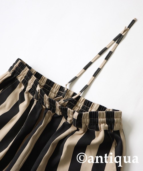 antiqua(アンティカ)の「ストライプテーパードパンツ(その他パンツ・レディース・ブラック・FREE)」の15枚目の写真