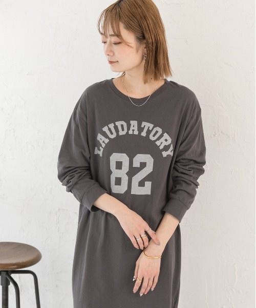 ad thie(アドティエ)の「ナンバリングロゴ ワンピース(ワンピース・レディース・ブルーグレー/チャコール/ダークブラウン/ブラウン/ブラック・FREE)」の15枚目の写真