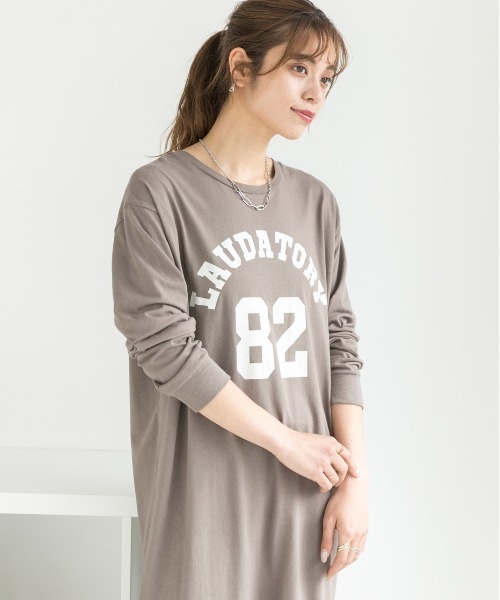 ad thie(アドティエ)の「ナンバリングロゴ ワンピース(ワンピース・レディース・ブルーグレー/チャコール/ダークブラウン/ブラウン/ブラック・FREE)」の20枚目の写真