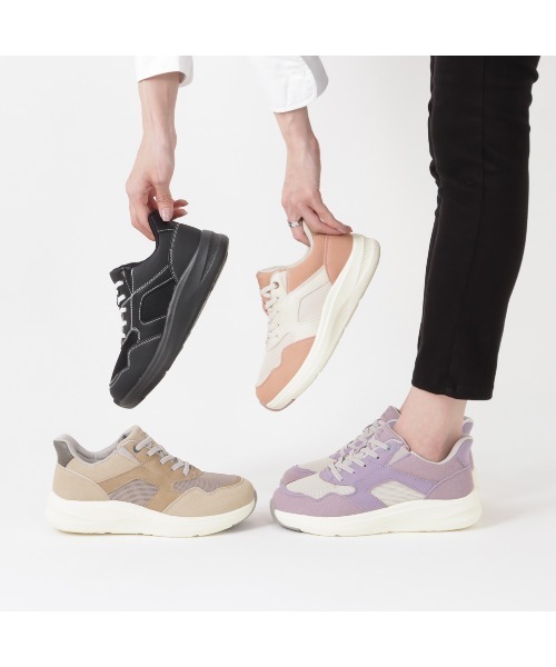 CEDAR CREST(セダークレスト )の「【CEDAR CREST】スパットシューズ(スニーカータイプ) 手を使わずに履ける【22.5cm~25.0cm】(スニーカー・レディース・ライトブラウン/ピンク/カーキ/グレー/ホワイト/ブルー/カーキオリーブ/パープル/ブラック/キャメル/ブラック×パープル・24.5cm/22.5cm/23.0cm/23.5cm/24.0cm/25.0cm/22.0cm)」の19枚目の写真