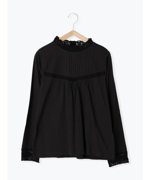 Samansa Mos2(サマンサ モスモス)の「スタンドレースインナーカットソー(Tシャツ/カットソー・レディース・ブラック/オフホワイト/ベージュ・F)」の13枚目の写真