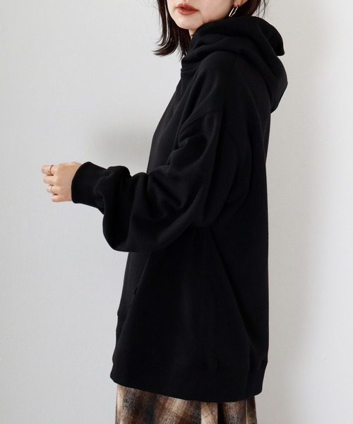 Arinomama（アリノママ）の「Arinomama 綿100%裏毛プルパーカー（パーカー・レディース・ネイビー/アイボリー/トップグレー/ブラック・L/M）」の20枚目の写真