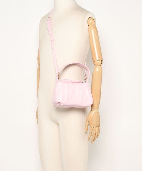 mellowneon(メロウネオン)の「2wayギャザーバッグ(ハンドバッグ・レディース・アイボリー/ブラック/ミント/ピンク/ブラウン/ブルー・FREE)」の22枚目の写真