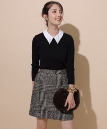 Apuweiser-riche バリエーションミニスカート Apuweiser-riche（アプワイザーリッシェ）の「バリエーションウール