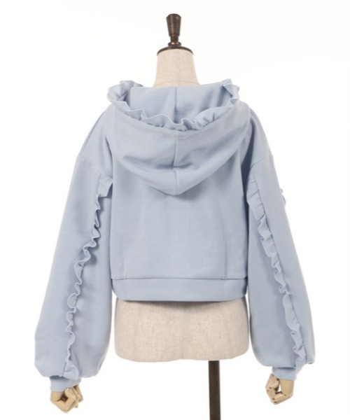 axes femme（アクシーズファム）の「フリルデザインジップパーカー（パーカー・レディース・ピンク/サックスブルー/キナリ/ブラック/ラベンダー・FREE）」の17枚目の写真