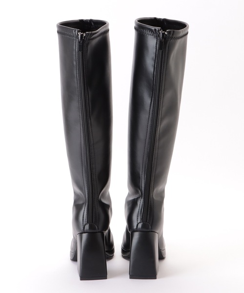 ストレッチロングブーツ　コムサデモード☆極美品☆ Chico（チコ）の「【2022AW】厚底プラットフォームストレッチ