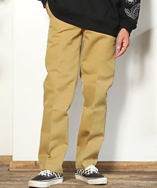 LUXSTYLE（ラグスタイル）の「カラーツイルバギーパンツ（スラックス・メンズ・ブラック/ベージュ/オレンジ/グリーン・L/XL/M）」の2枚目の写真